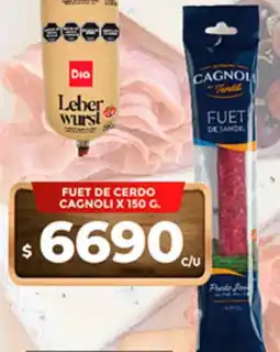 Supermercados DIA Cagnoli fuet de cerdo oferta