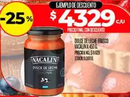 Supermercados DIA Vacalin dulce de leche frasco oferta