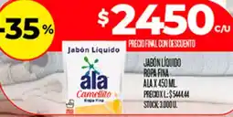 Supermercados DIA Ala jabón líquido ropa fina oferta