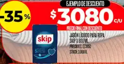 Supermercados DIA Skip jabón liquido para ropa oferta