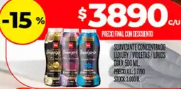 Supermercados DIA Dia suavizante concentrado luxury/violetas/lirios oferta