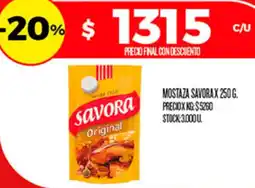 Supermercados DIA Savora mostaza oferta