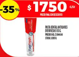 Supermercados DIA Everfresh pasta dental anticaries oferta