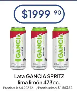 Hergo Gancia spritz lata lima limón oferta