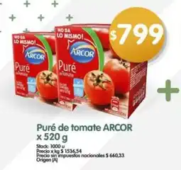 Supermercados Buenos Días Puré de tomate ARCOR oferta