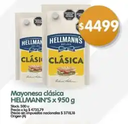 Supermercados Buenos Días Mayonesa clásica HELLMANN'S oferta