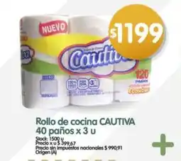 Supermercados Buenos Días Rollo de cocina CAUTIVA oferta