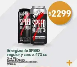 Supermercados Buenos Días Energizante SPEED regular y zero oferta