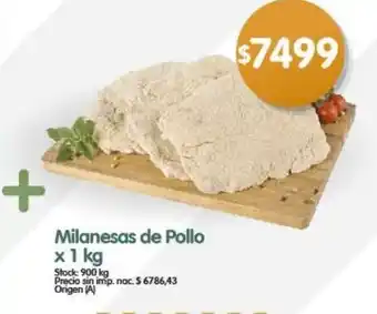 Supermercados Buenos Días Milanesas de Pollo oferta