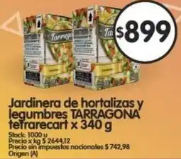 Supermercados Buenos Días Jardinera de hortalizas y legumbres TARRAGONA tetrarecart oferta