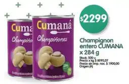 Supermercados Buenos Días Champignon entero CUMANA oferta