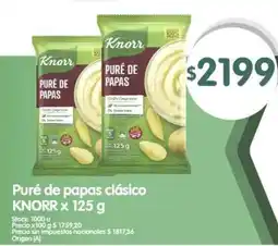 Supermercados Buenos Días Puré de papas clásico KNORR oferta
