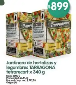 Supermercados Buenos Días Jardinera de hortalizas y legumbres TARRAGONA tetrarecart oferta