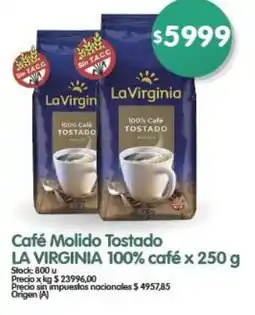 Supermercados Buenos Días Café Molido Tostado LA VIRGINIA 100% café oferta