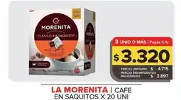 Carrefour Maxi La morenita - cafe en saquitos oferta