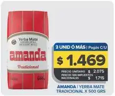Carrefour Maxi Amanda - yerba mate tradicional oferta