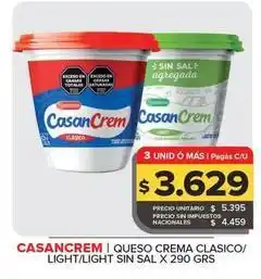 Carrefour Maxi La serenísima - casancrem queso crema clasico/light/light sin sal oferta