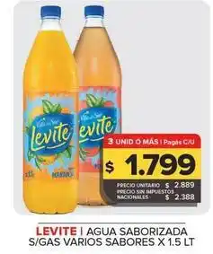 Carrefour Maxi Levité - agua saborizada s/gas oferta