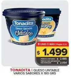 Carrefour Maxi Tonadita - queso untable oferta