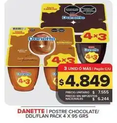Carrefour Maxi Danette - postre chocolate/ddl/flan oferta
