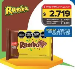 Carrefour Maxi Bagley - rumba galletitas chocolate rellena coco oferta