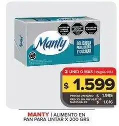 Carrefour Maxi Manty - alimento en pan para untar oferta