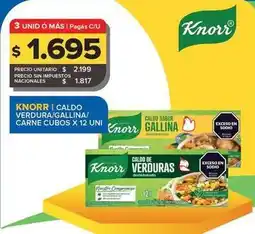 Carrefour Maxi Knorr - caldo verdura/gallina/carne cubos oferta