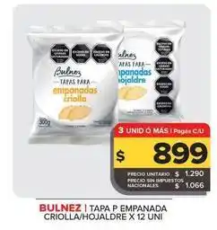 Carrefour Maxi Bulnez - tapas p empanada criolla/hojaldre oferta