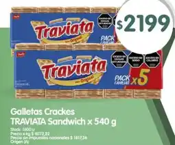 Supermercados Buenos Días Galletas Crackes TRAVIATA Sandwich oferta