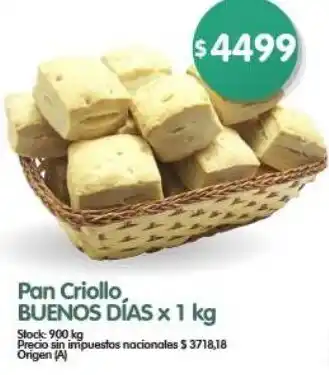Supermercados Buenos Días Pan Criollo BUENOS DÍAS oferta