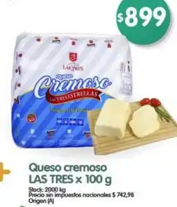 Supermercados Buenos Días Queso cremoso LAS TRES oferta