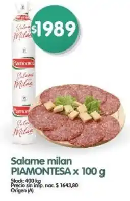 Supermercados Buenos Días Salame milan PIAMONTESA oferta