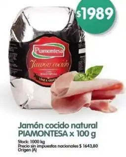 Supermercados Buenos Días Jamón cocido natural PIAMONTESA oferta