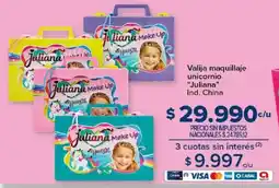 Carrefour Juliana valija maquillaje unicornio oferta