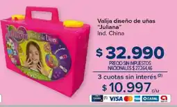 Carrefour Juliana valija diseño de uñas oferta