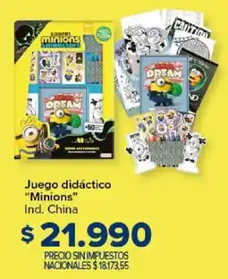 Carrefour Minions juego didáctico oferta