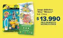Carrefour Minions wow juego didáctico oferta