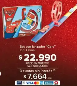Carrefour Cars set con lanzador oferta