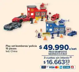 Carrefour Play set bomberos/policía oferta