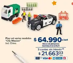 Carrefour City mission play set varios modelos oferta