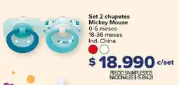 Carrefour Nuk set 2 chupetes mickey mouse oferta