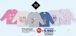 Carrefour Tex remera manga larga con estampa disney oferta