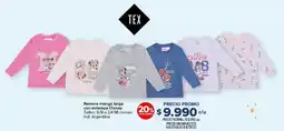 Carrefour Tex remera manga larga con estampa disney oferta