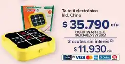 Carrefour Ta te ti electrónico oferta