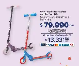 Carrefour Top life monopatín dos ruedas con luz oferta