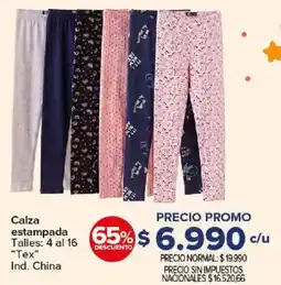 Carrefour Tex calza estampada oferta