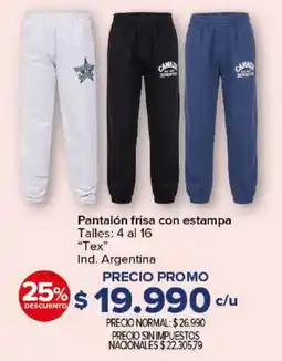 Carrefour Canada pantalón frisa con estampa oferta