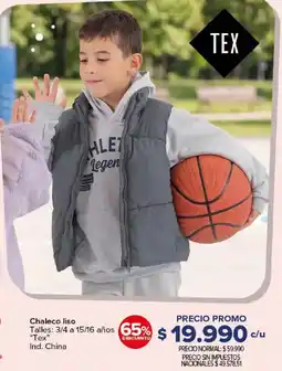 Carrefour Tex chaleco liso oferta