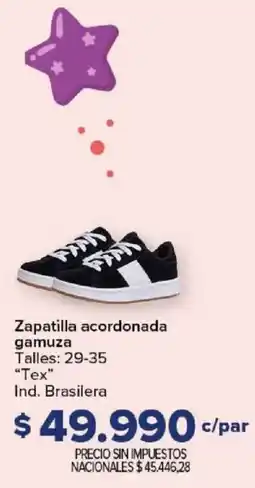 Carrefour Tex zapatilla acordonada gamuza oferta