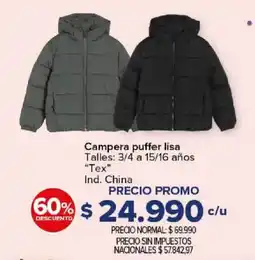 Carrefour Campera puffer lisa oferta